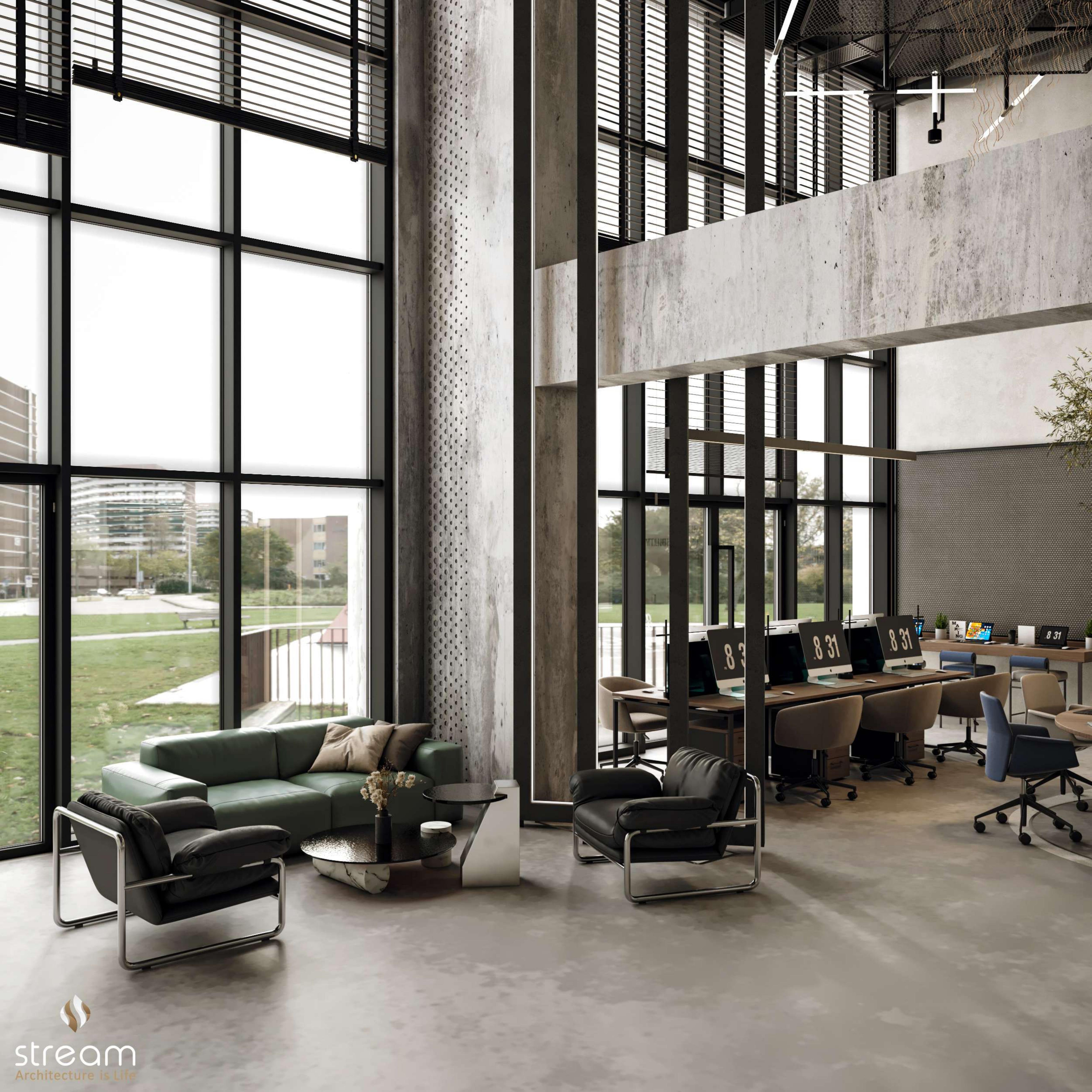 Lounge seating area